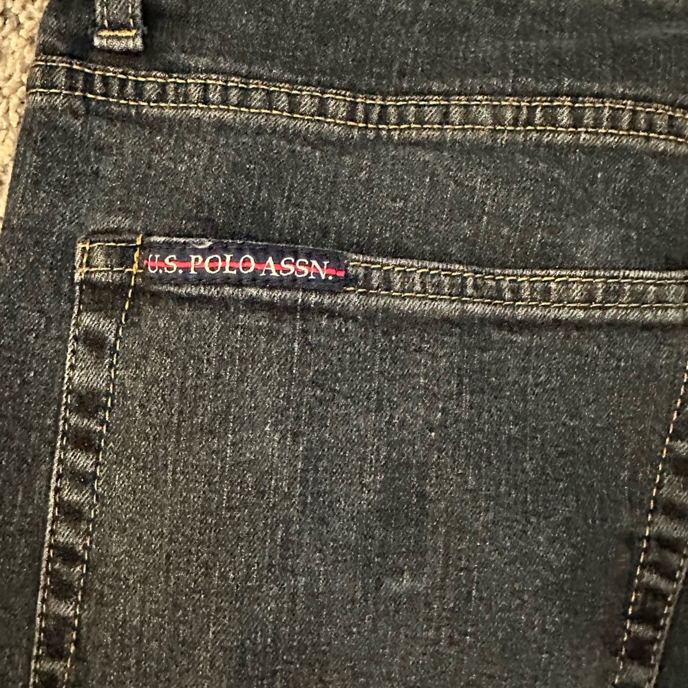 Polo Jeans Mens 36 x 32 Navy Blue Active Stretch Straight Preppy Denim - Picture 12 of 16